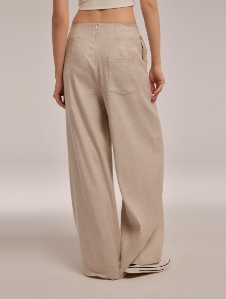 Asymmetric Wide Leg Pants