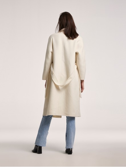 Double-breasted Straight Wool Coat