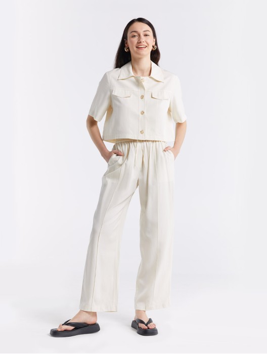 Linen Blend Shirt & Pants Set