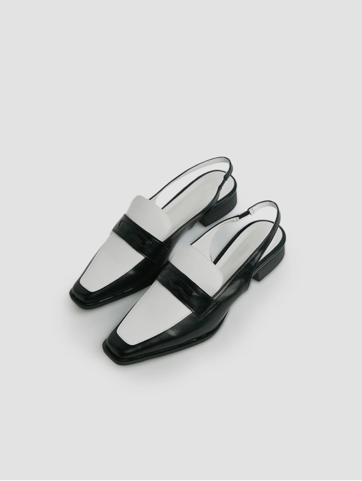 Square Toe Chunky Heel Strappy Half Sandals