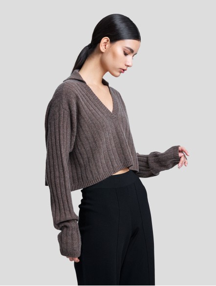 Cropped Knit Jumper