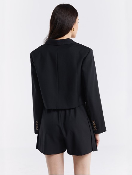 Single-breasted Cropped Blazer