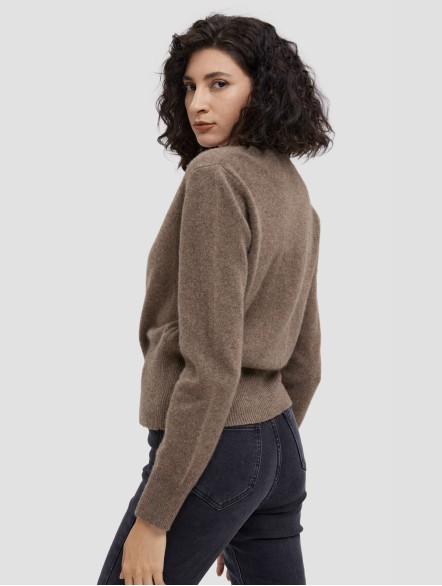 Yak Wool Knitted Button Pullover Sweater