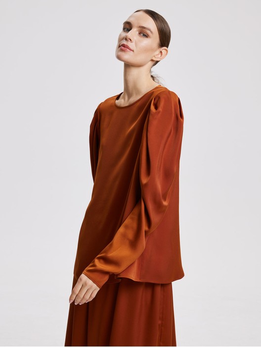 Gigot-Sleeve Blouse