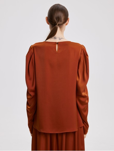 Gigot-Sleeve Blouse