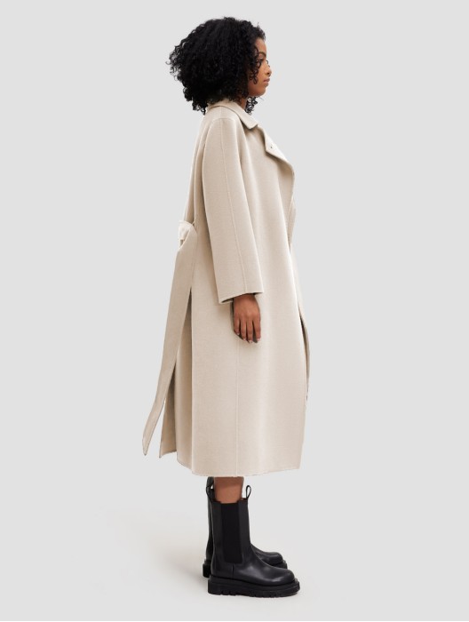 Earth Tone Belted Wool Coat