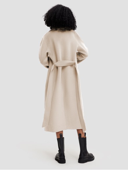 Earth Tone Belted Wool Coat