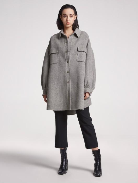 Oversized Wool-Cashmere Jacket