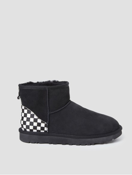 Checkerboard Pattern Boots