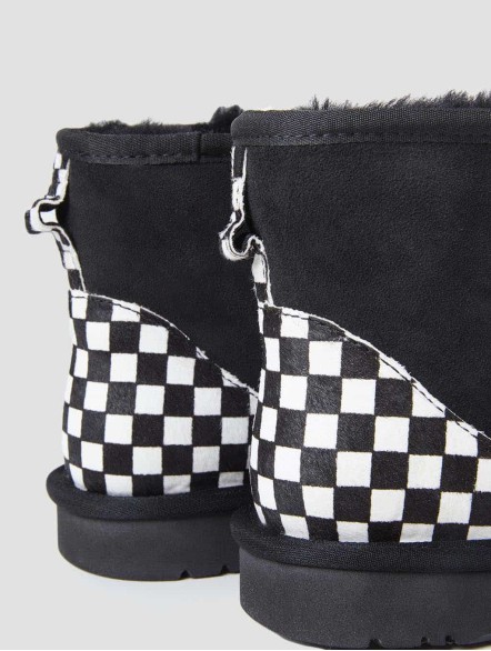 Checkerboard Pattern Boots