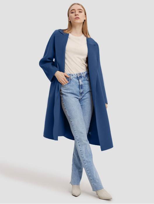 Belted Wrap Wool Coat