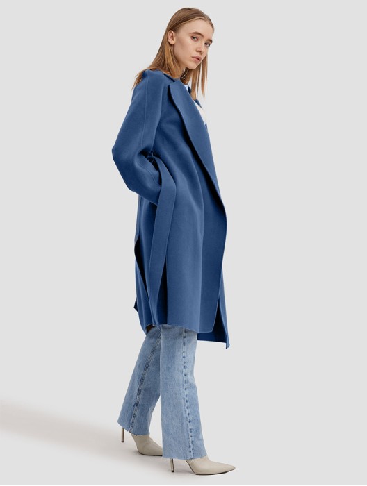 Belted Wrap Wool Coat