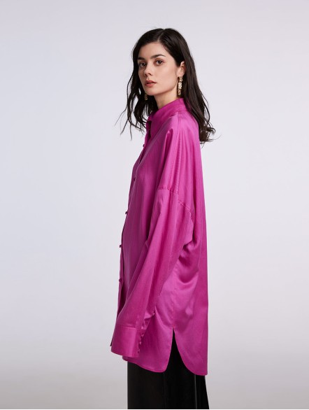 Draped Long-sleeves Shirt