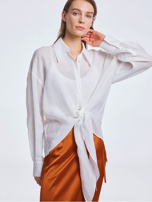 Drapey Shirt With Knot