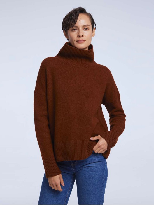 Turtleneck Yak Wool Pullover Sweater