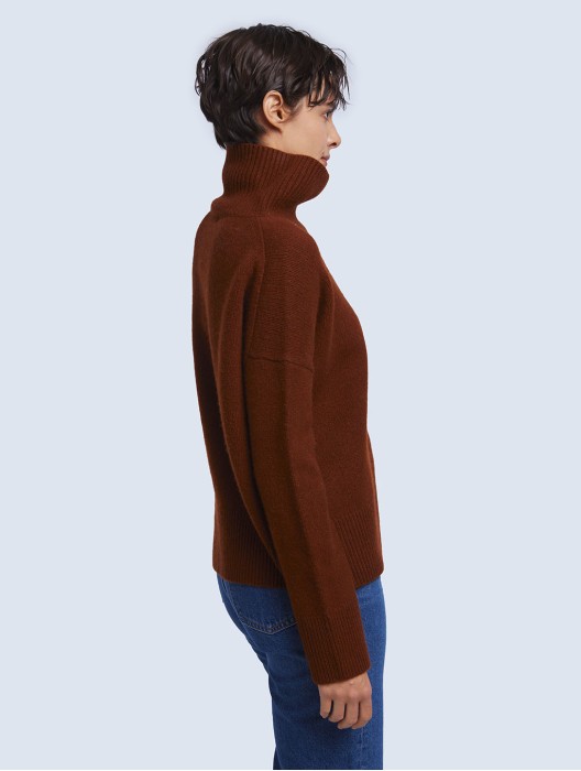 Turtleneck Yak Wool Pullover Sweater