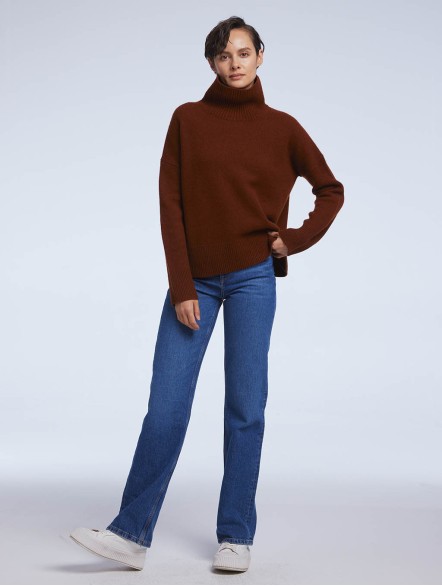 Turtleneck Yak Wool Pullover Sweater