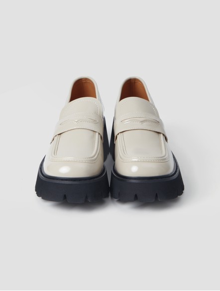 Shiny Leather Penny Loafers