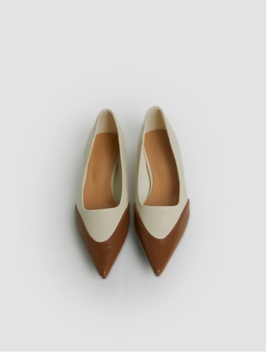 Pointed Toe Color Blocking Single Shoes