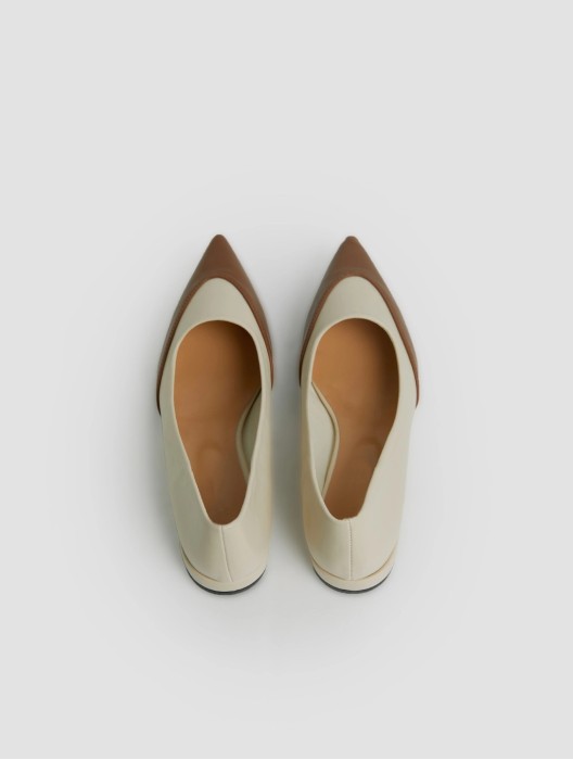 Pointed Toe Color Blocking Single Shoes