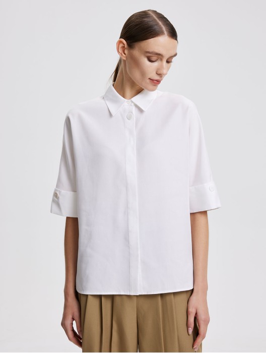 White Classic Short Sleeve Shirt