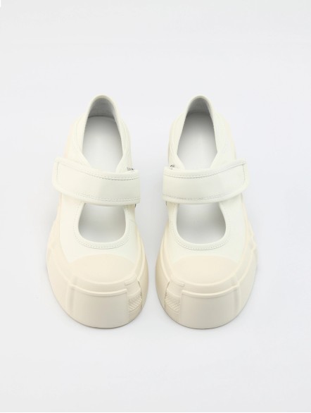 Velcro Leather Thick-sole Mary Jane shoes