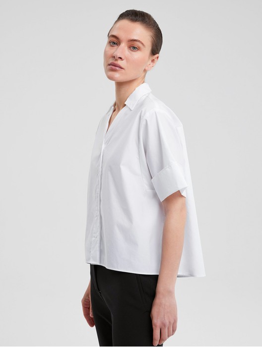 Folded Sleeve-End Shirt