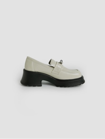 Platform Buckle Block Heel Loafers