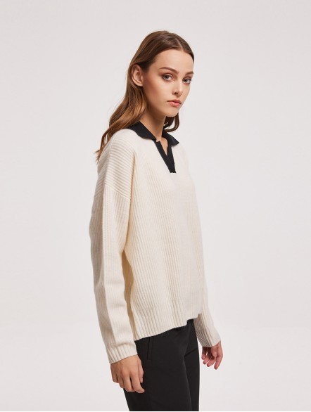 Open Collar Sweater