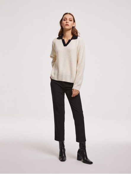 Open Collar Sweater