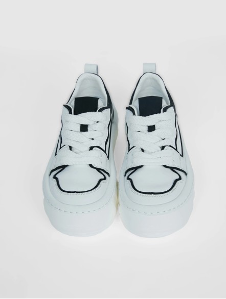 Two-Tone Thick Soled Sneakers