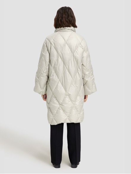 Knee-length Scarf Cocoon Coat