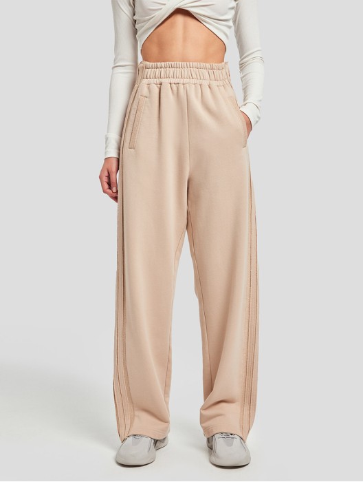 High Waisted Straight Leg Track Pants