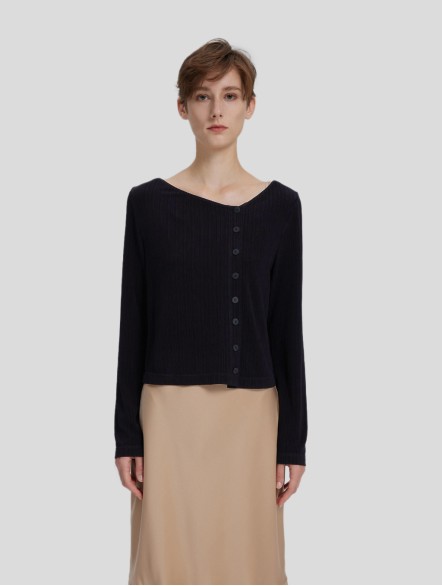 Asymmetric Buttoned Top