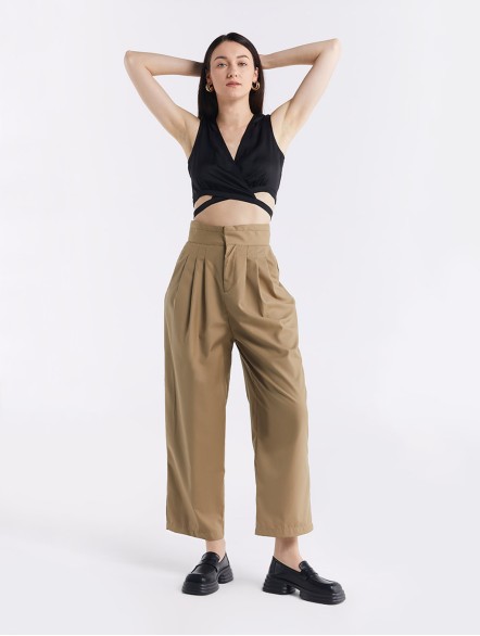 High Waisted Pleated Pants