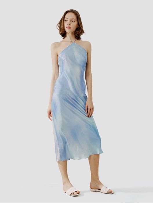 Alice′s Dream Satin Halterneck Dress