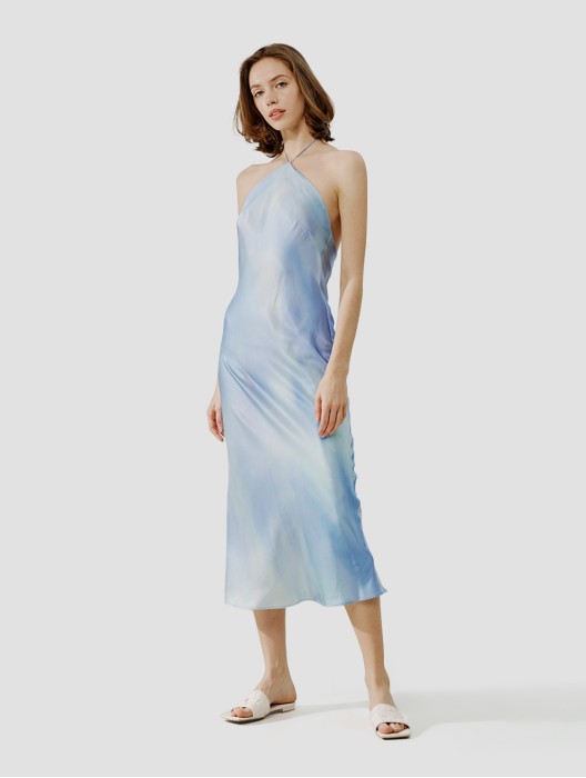 Alice′s Dream Satin Halterneck Dress