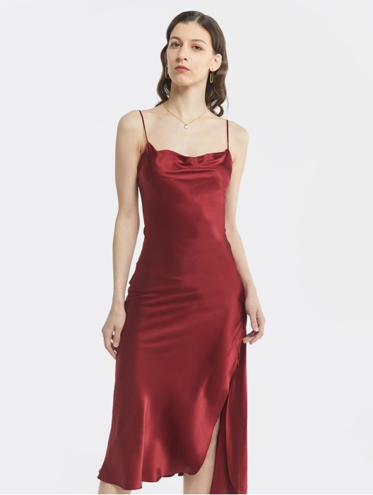 Nightgown High-Cut Silk Dress