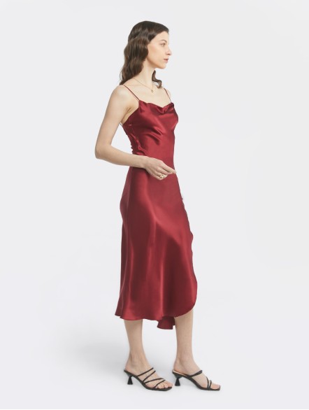 Nightgown High-Cut Silk Dress