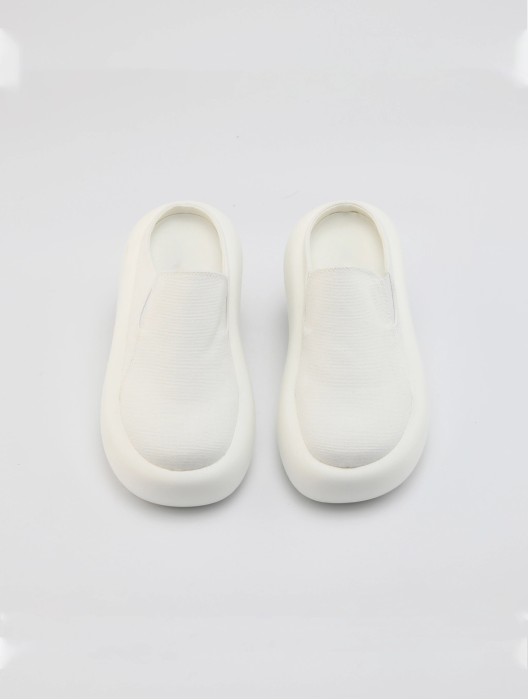 Canvas Thick Bottom Mules Slippers